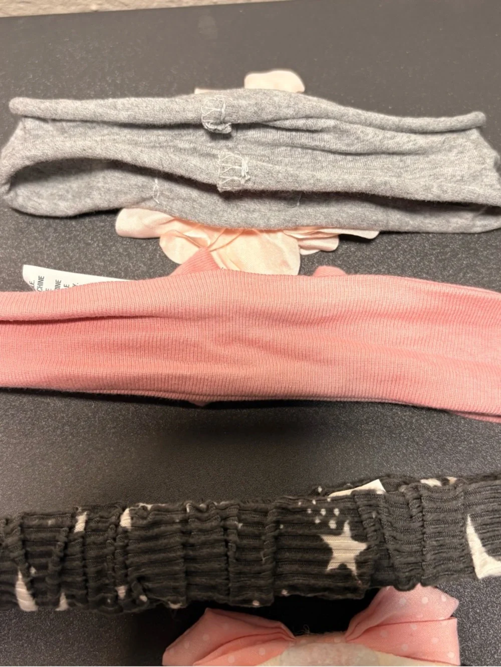 Girls' Floral & Bow Headband Set‎ - Pink, Gray, Blue, White